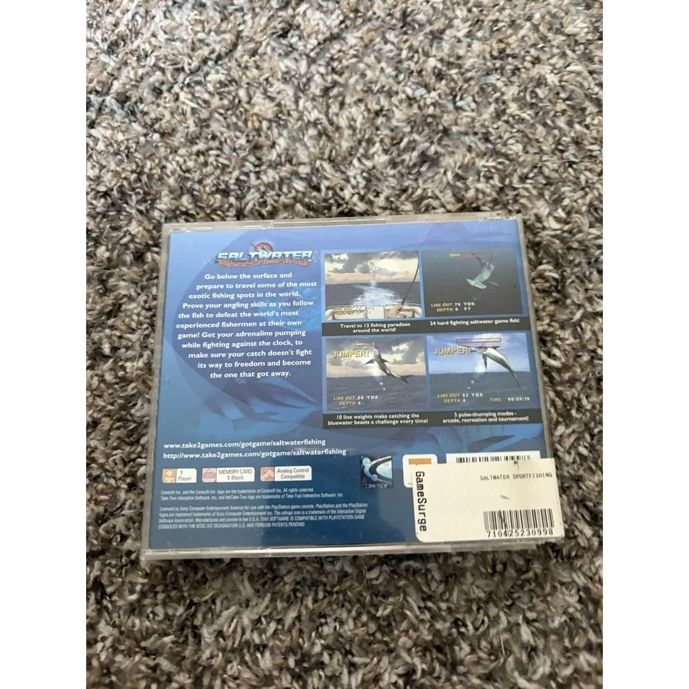 Saltwater Sport Fishing - PS1 Playstation Game Complete with Manual Black Label
